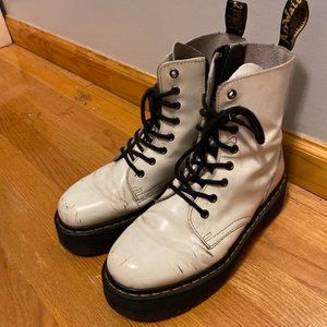 Dr. Martens Women's Black and White Boots